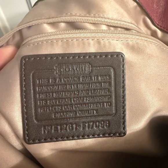 Coach Red and Brown Shoulder Bag - Picture 10 of 13